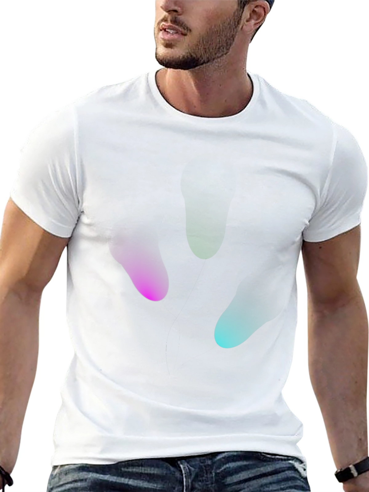 Abstract Blob Graphic Black T-Shirt