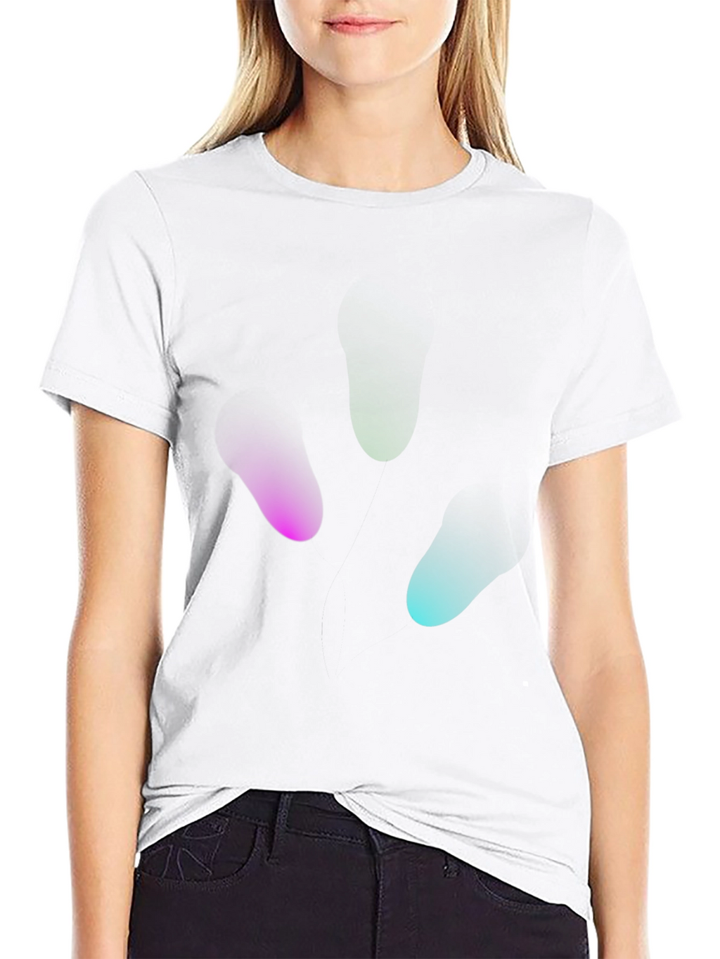 Abstract Blob Graphic Black T-Shirt