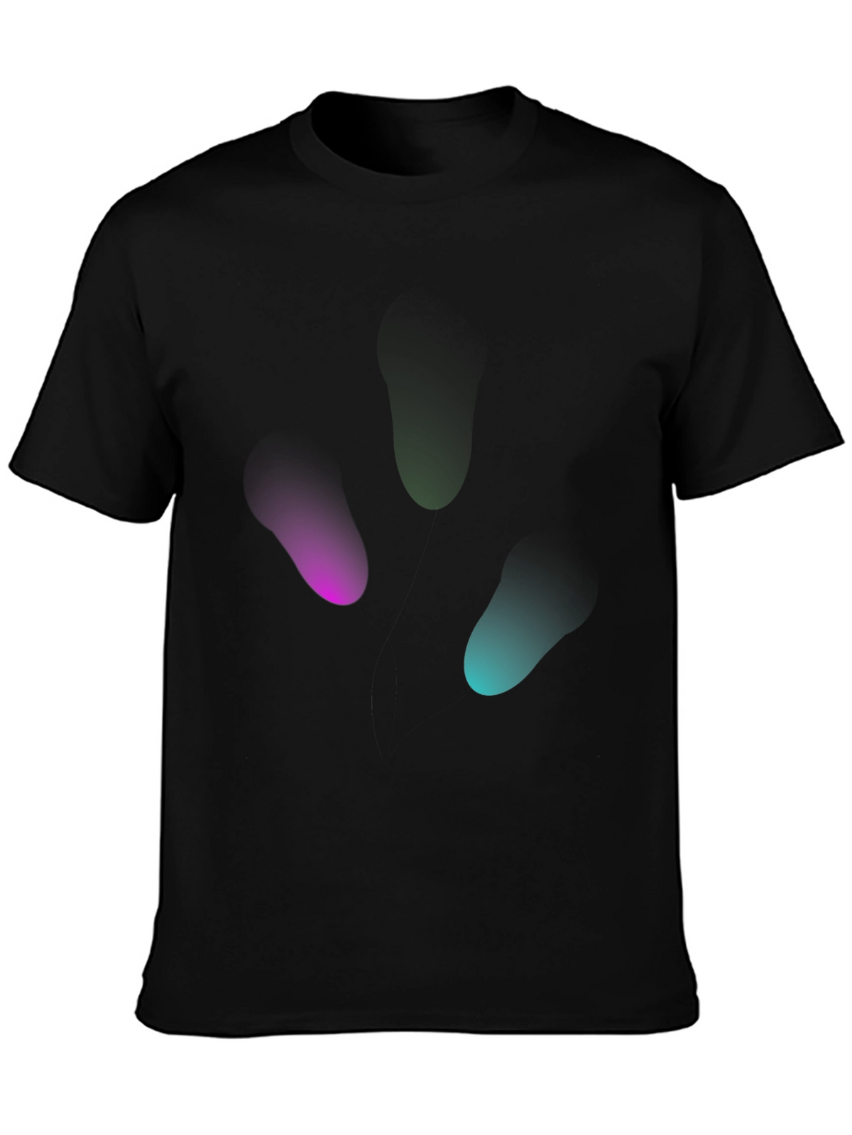 Abstract Blob Graphic Black T-Shirt