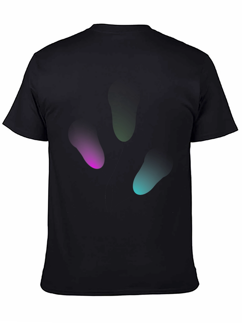 Abstract Blob Graphic Black T-Shirt