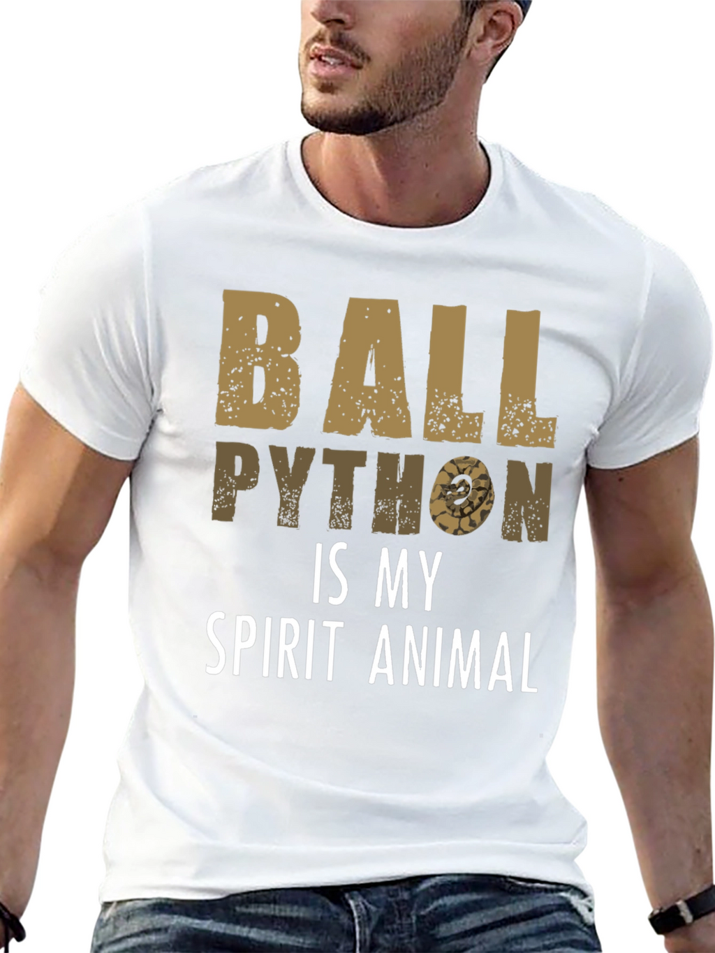 Ball Python Spirit Animal Graphic T-Shirt