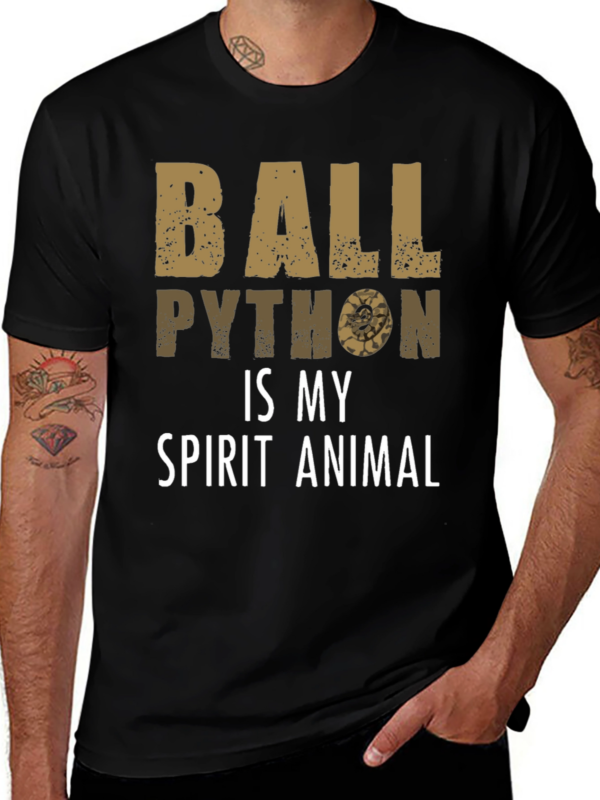 Ball Python Spirit Animal Graphic T-Shirt