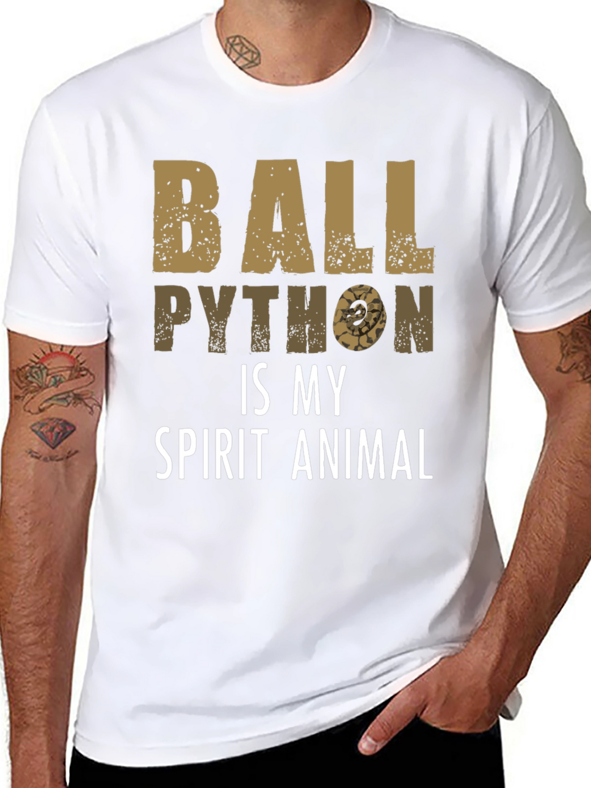 Ball Python Spirit Animal Graphic T-Shirt