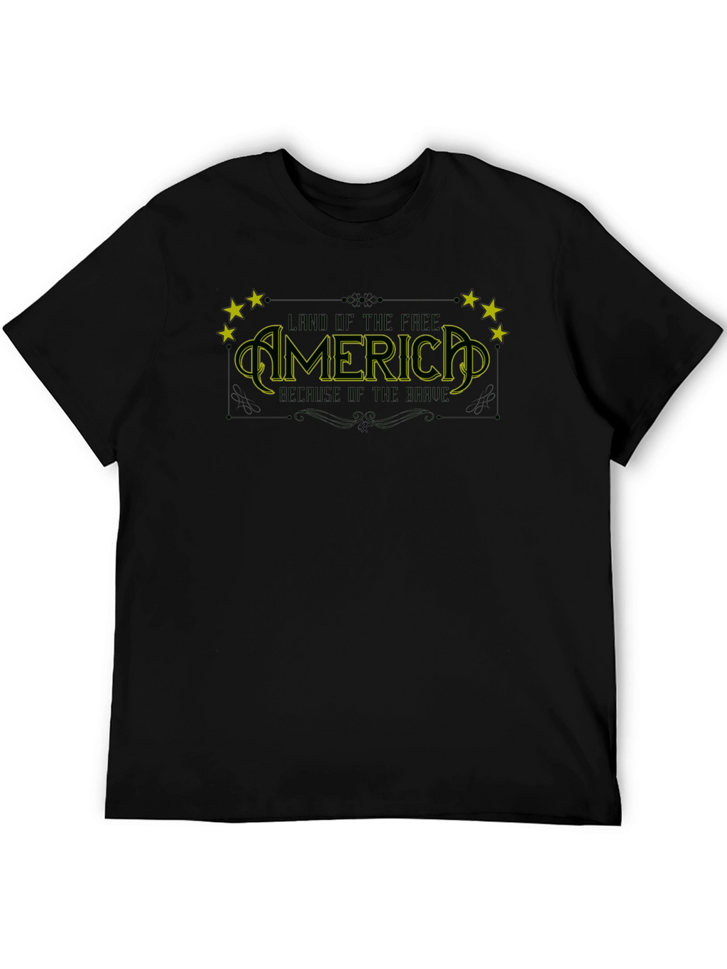 America Land of the Free Black T-Shirt