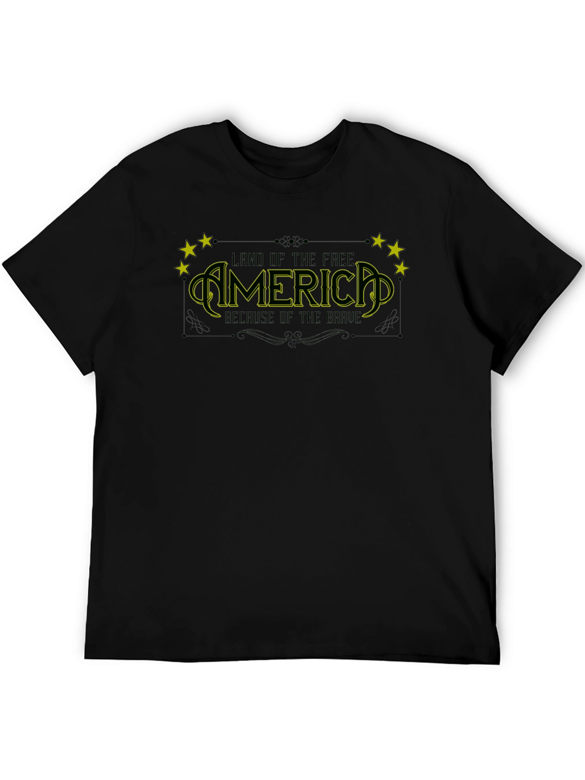 America Land of the Free Black T-Shirt