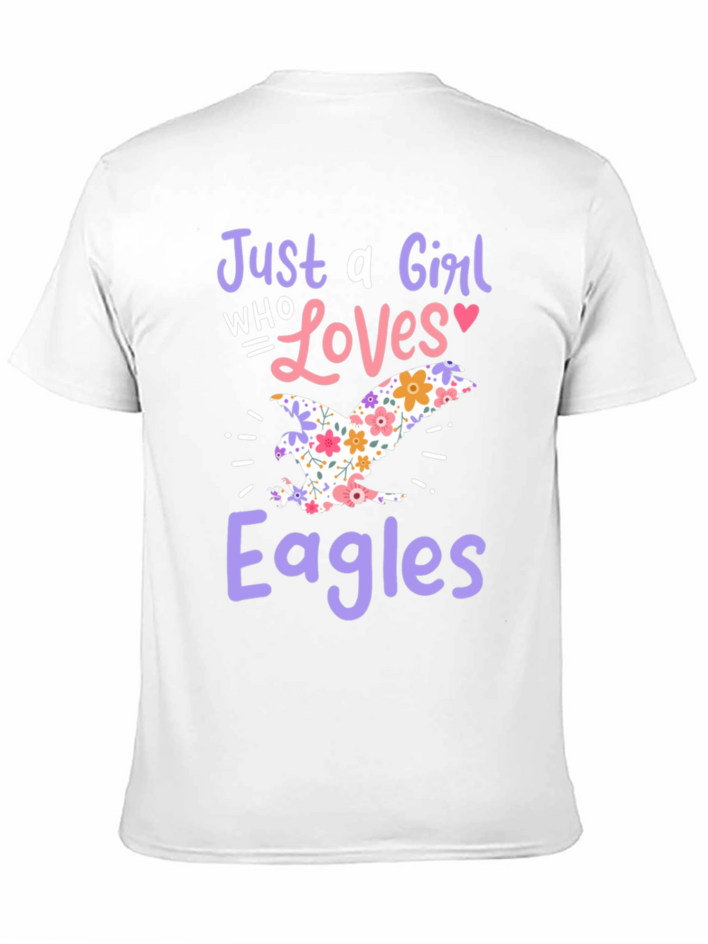 Just A Girl Who Loves Eagles Black T-Shirt