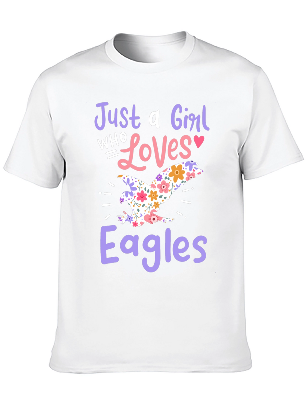 Just A Girl Who Loves Eagles Black T-Shirt