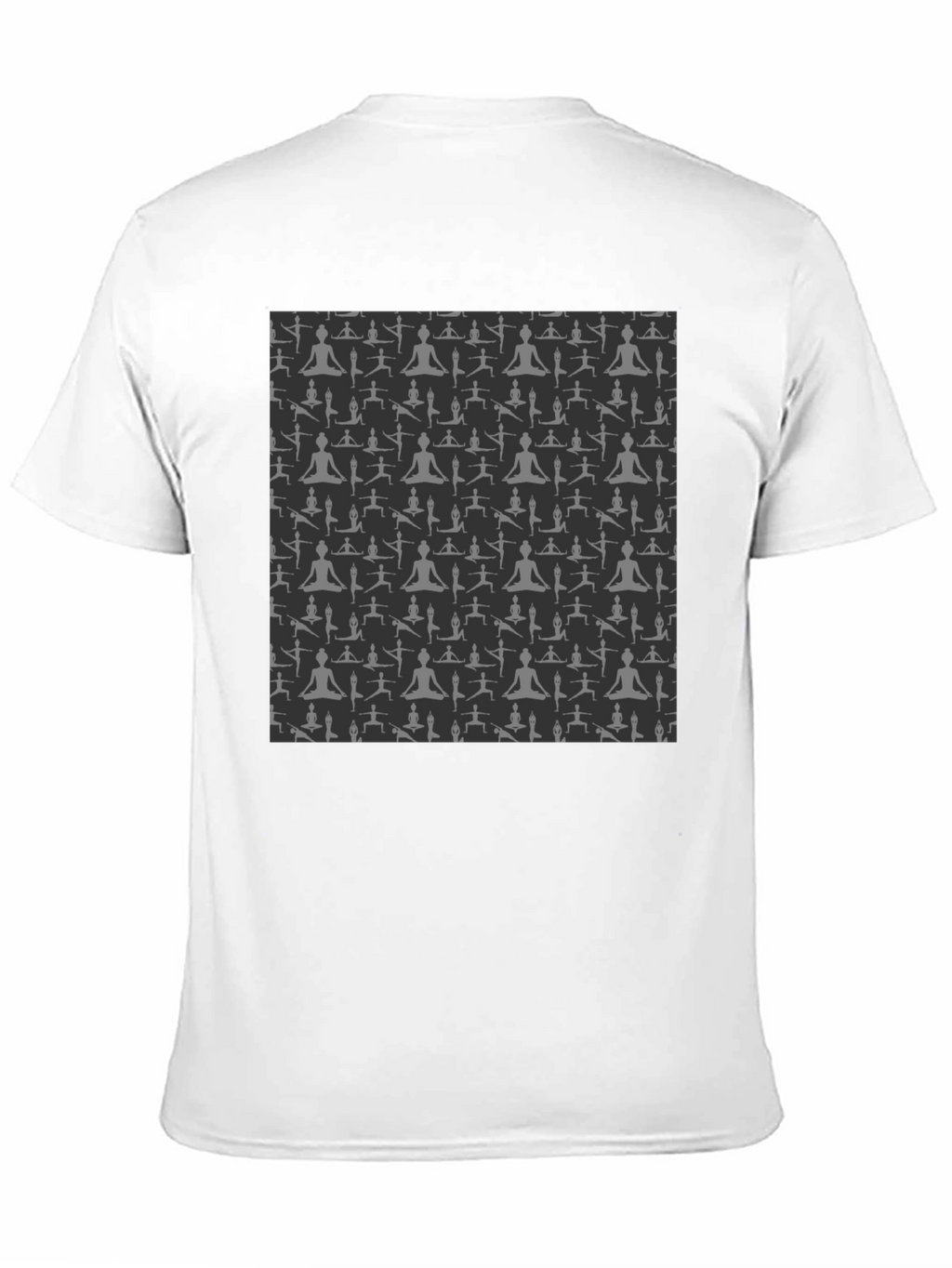 Yoga Pose Print Black T-Shirt