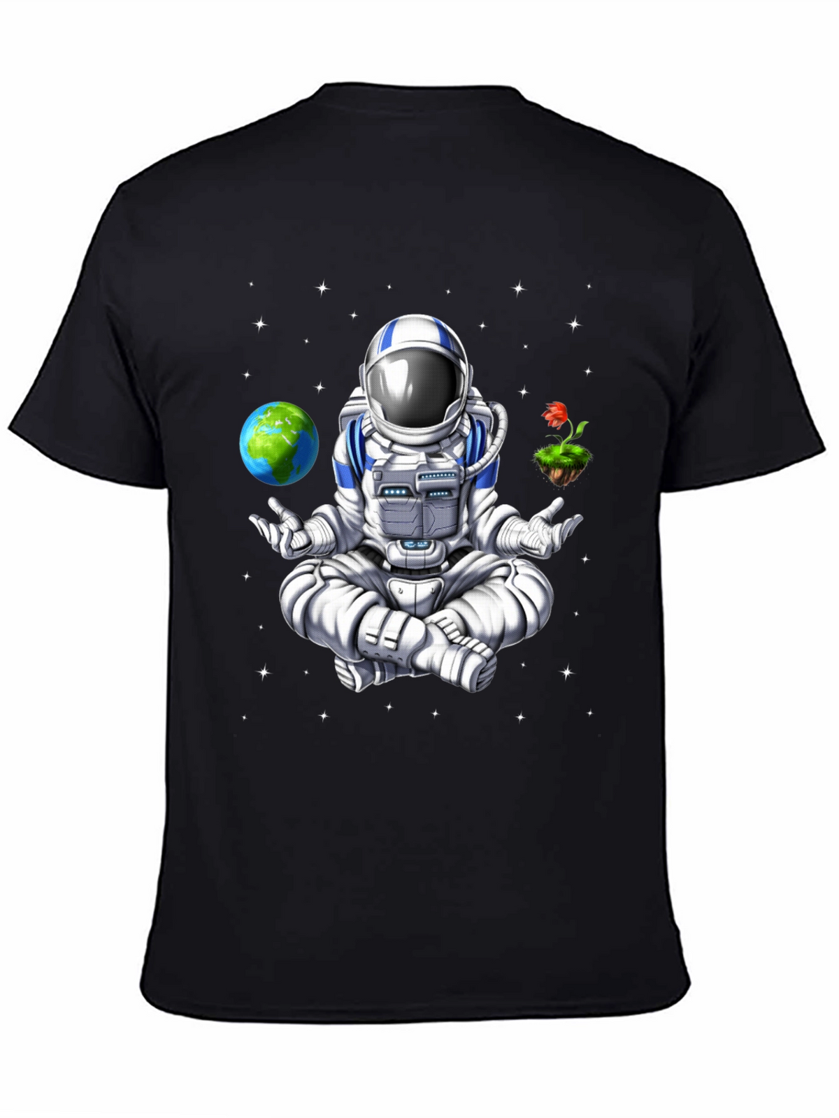 Meditating Astronaut Graphic T-Shirt