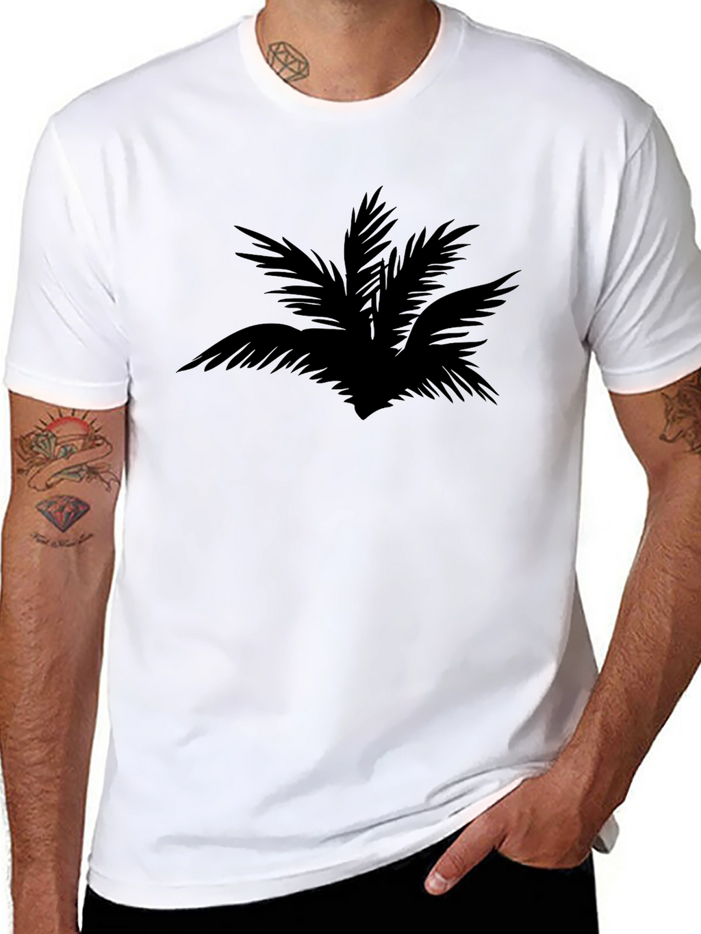 Palm Tree Graphic Black T-Shirt