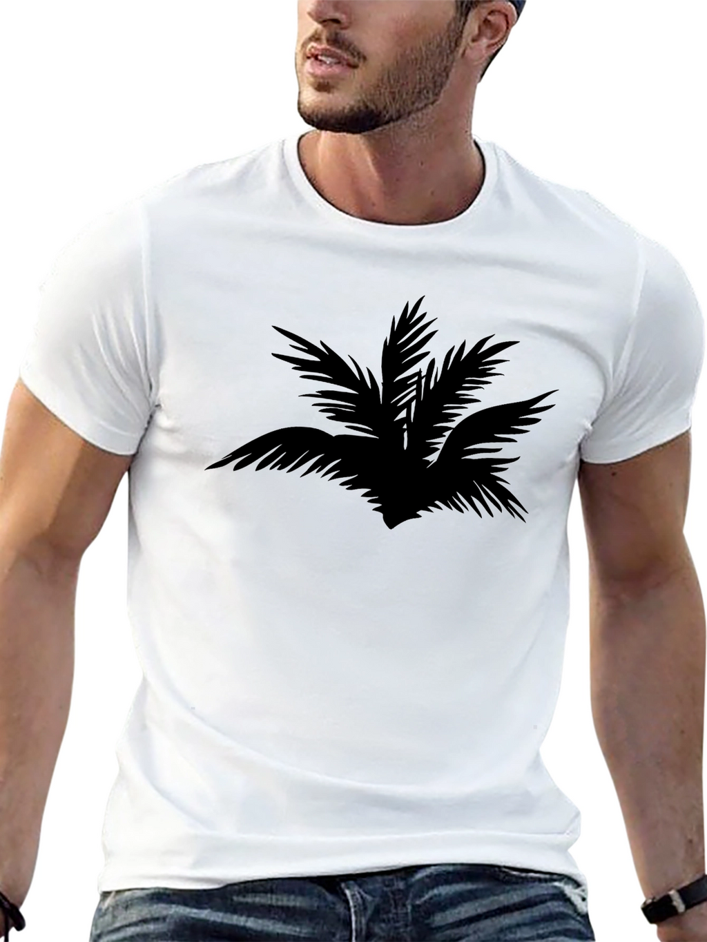 Palm Tree Graphic Black T-Shirt