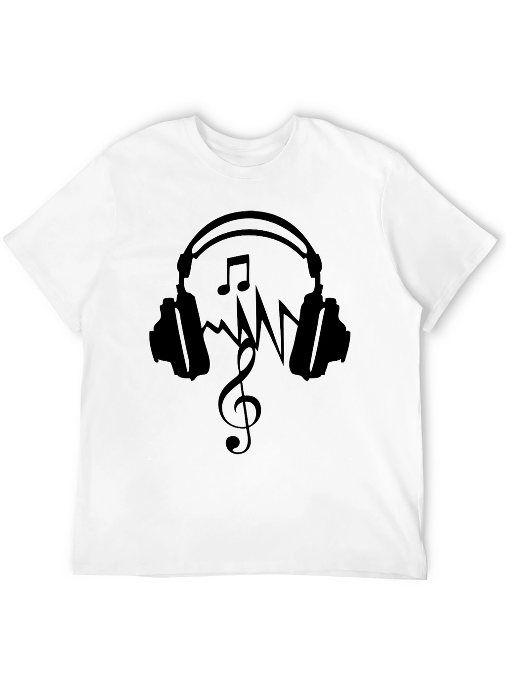 Music Lovers Black Graphic Tee