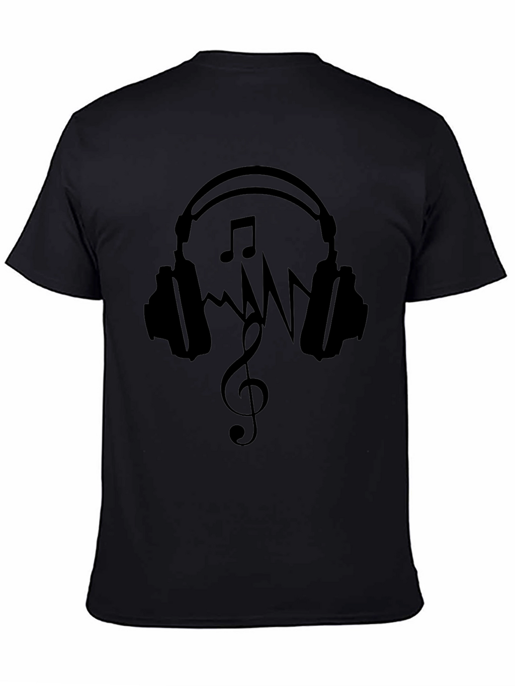 Music Lovers Black Graphic Tee