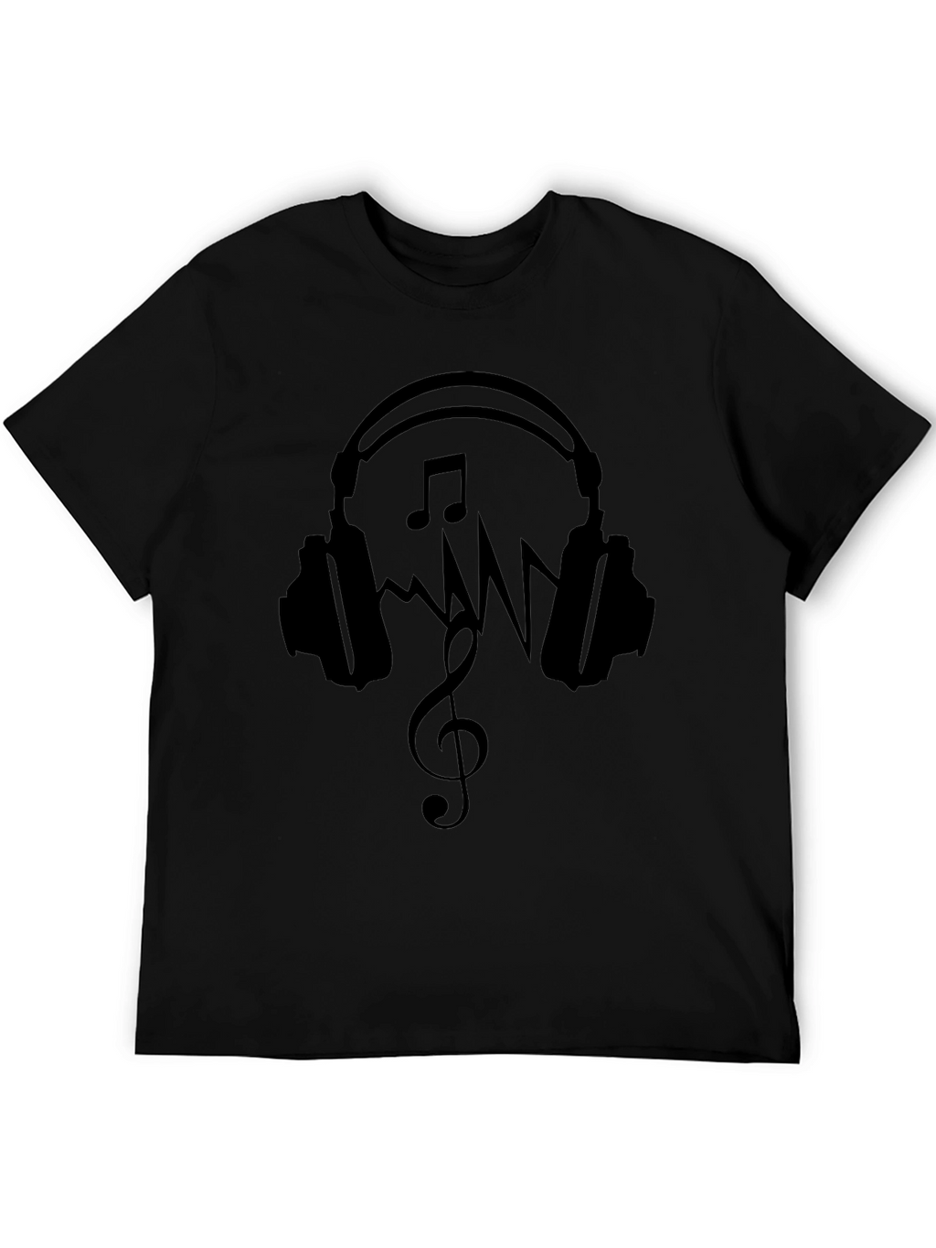 Music Lovers Black Graphic Tee