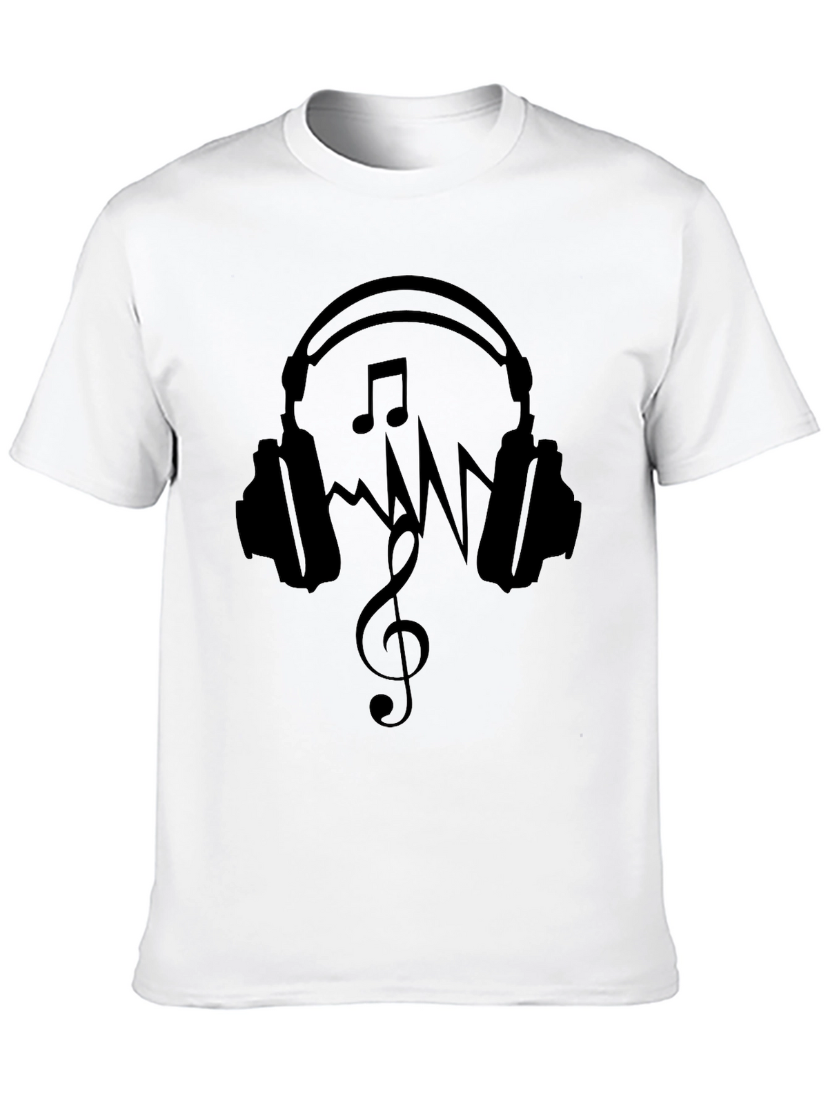 Music Lovers Black Graphic Tee