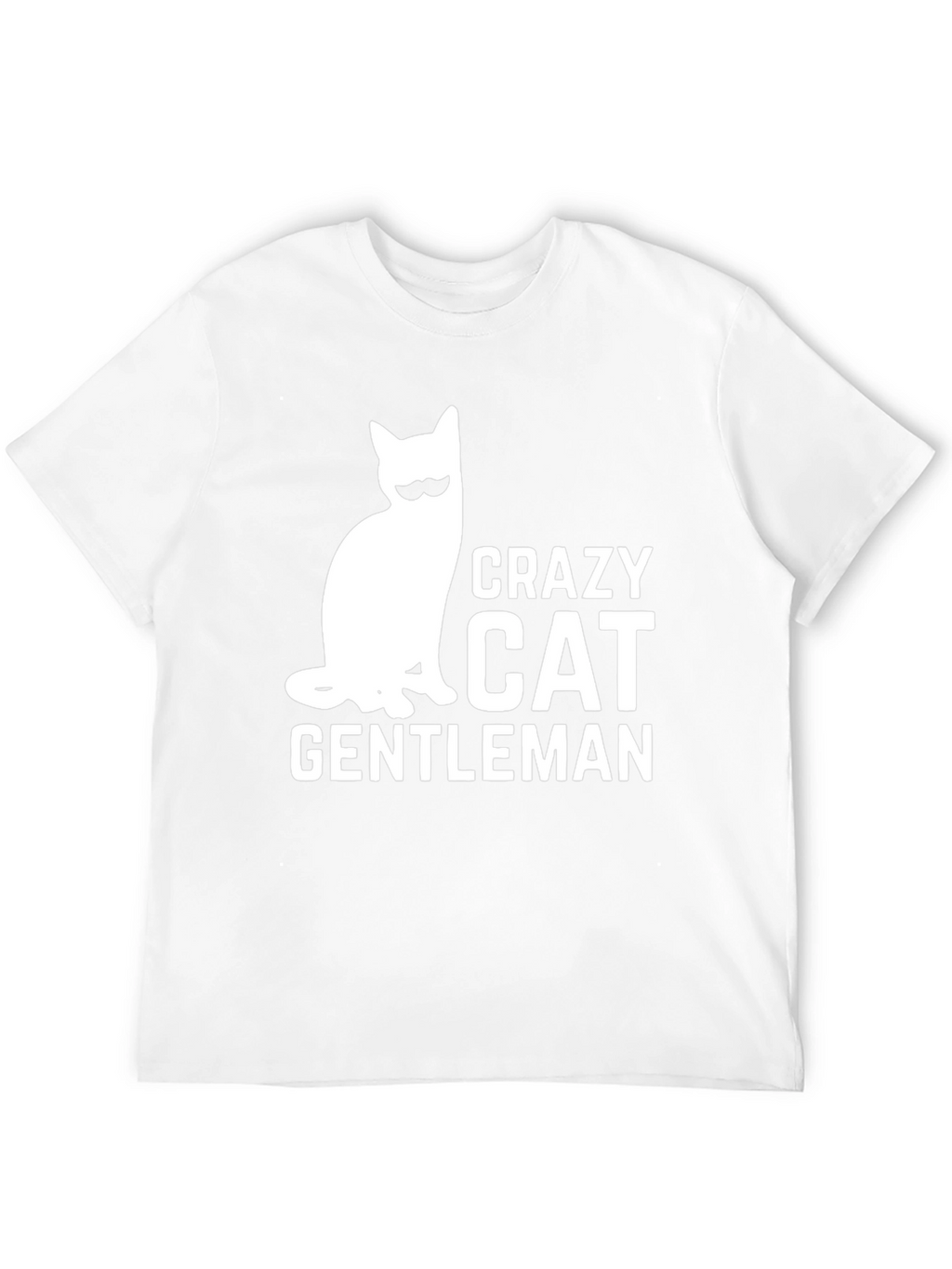 Crazy Cat Gentleman T-Shirt - Black