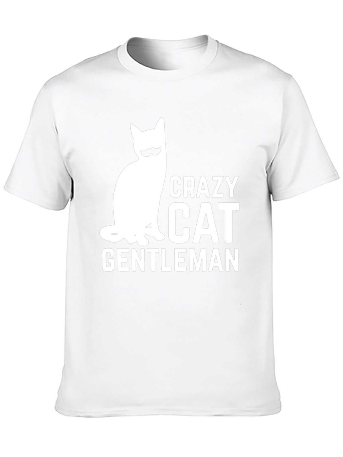 Crazy Cat Gentleman T-Shirt - Black
