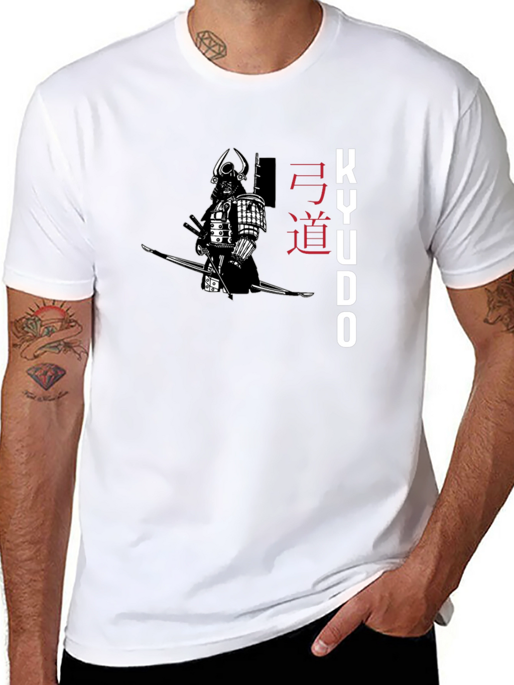 Samurai Warrior Kyudo Black T-Shirt