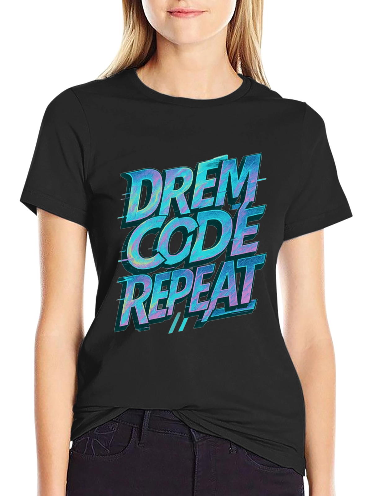 Drem Code Repeat Black T-Shirt