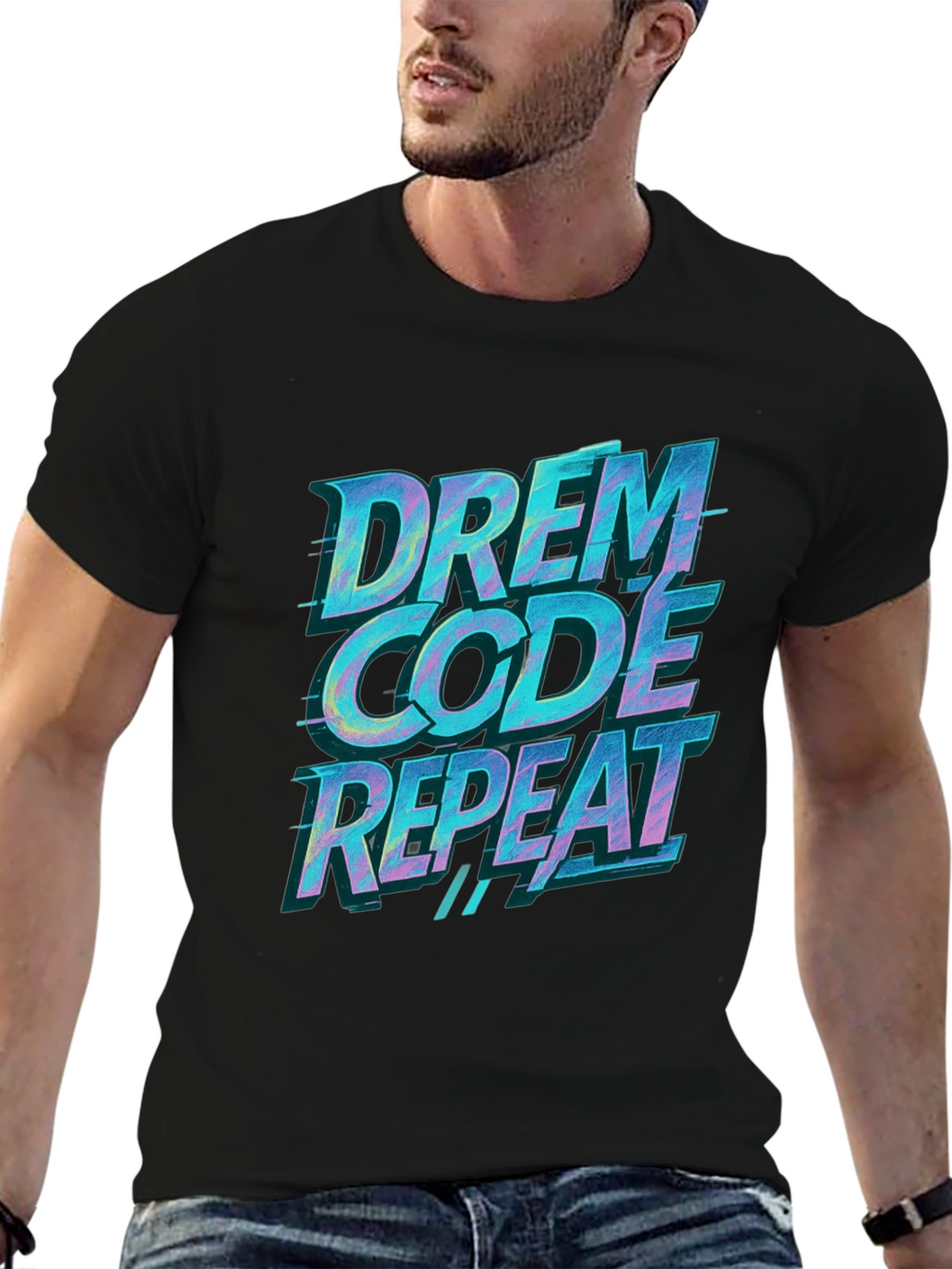 Drem Code Repeat Black T-Shirt