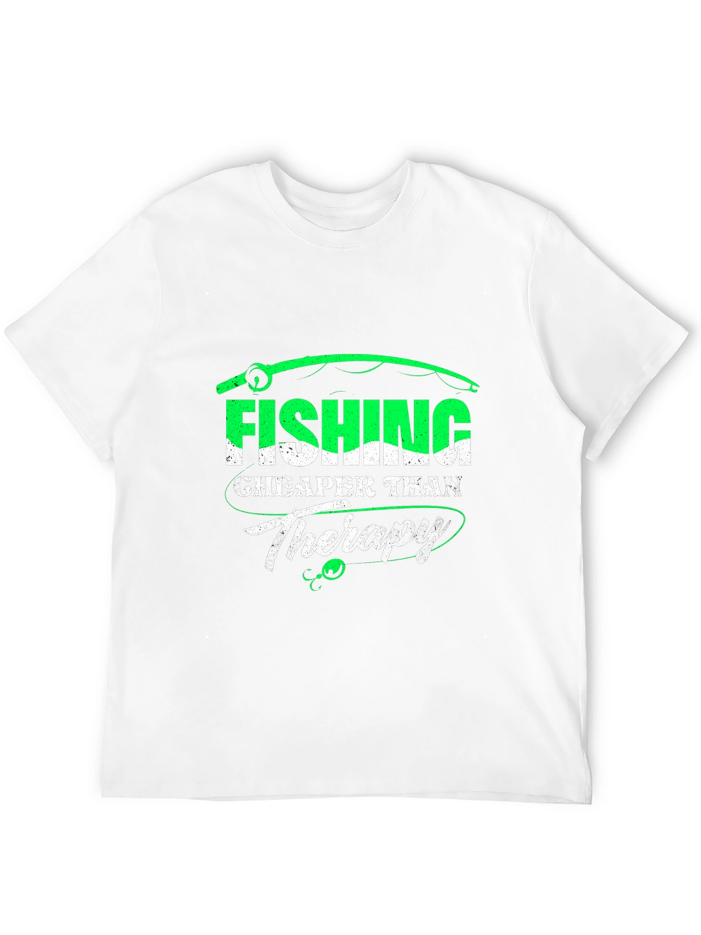 Fishing Cheaper Than Therapy Graphic T-Shirt