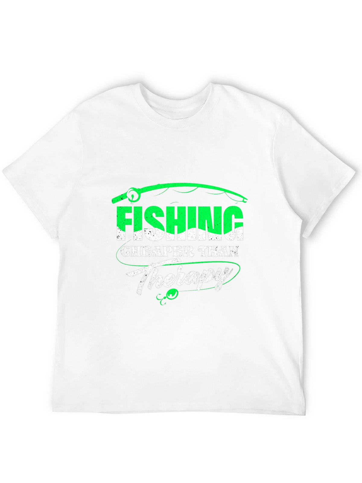 Fishing Cheaper Than Therapy Graphic T-Shirt