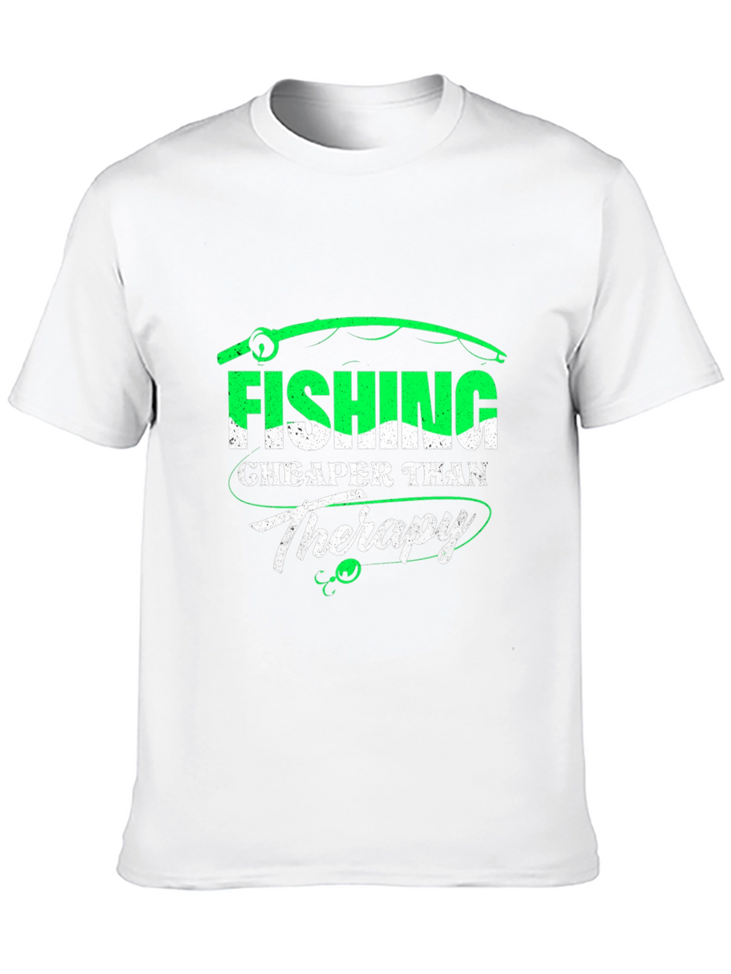 Fishing Cheaper Than Therapy Graphic T-Shirt