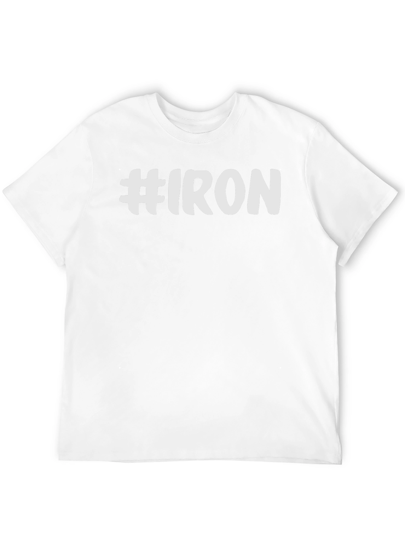 #IRON Graphic Tee - Black Cotton Short Sleeve Shirt
