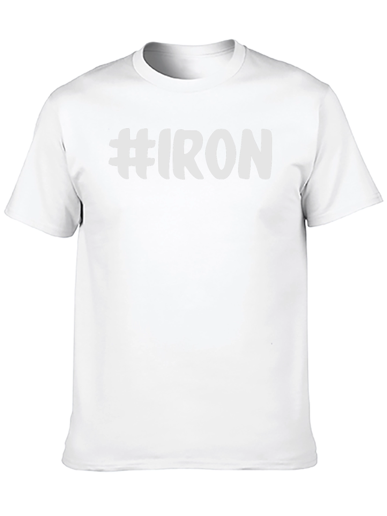 #IRON Graphic Tee - Black Cotton Short Sleeve Shirt