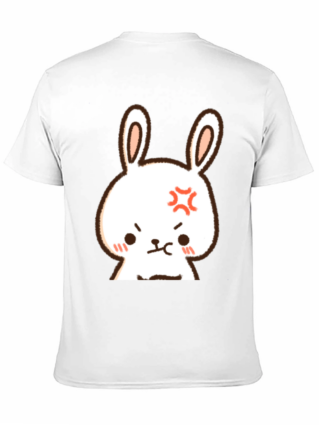 Angry Bunny Graphic Tee - Mens Black Cotton T-Shirt
