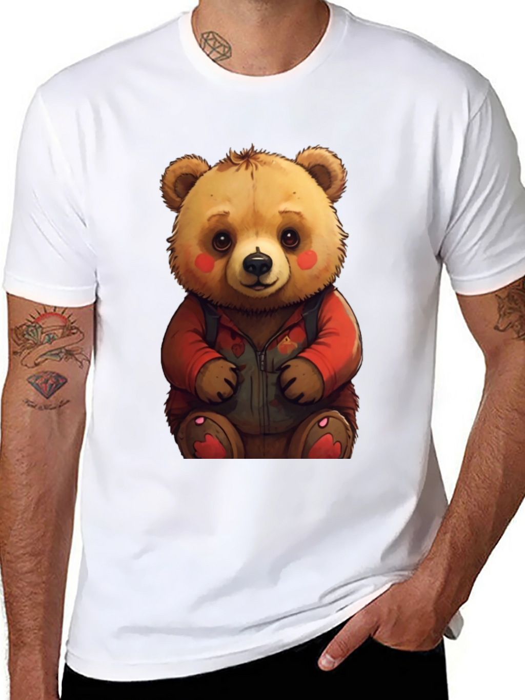 Cute Teddy Bear Graphic Tee - Soft & Comfy