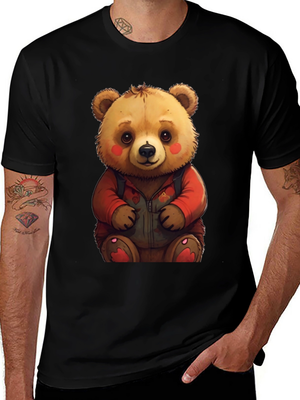 Cute Teddy Bear Graphic Tee - Soft & Comfy