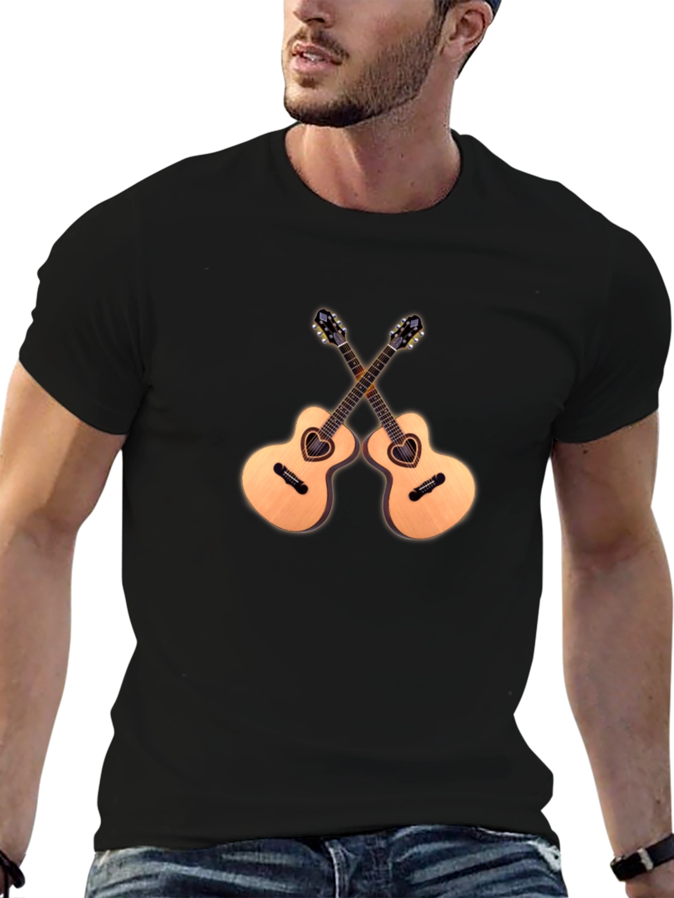 Guitar Heart T-Shirt - Music Lover Tee