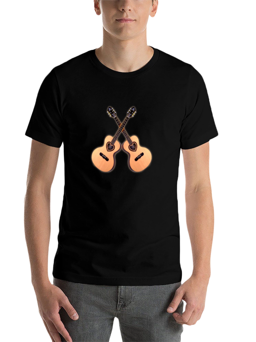Guitar Heart T-Shirt - Music Lover Tee