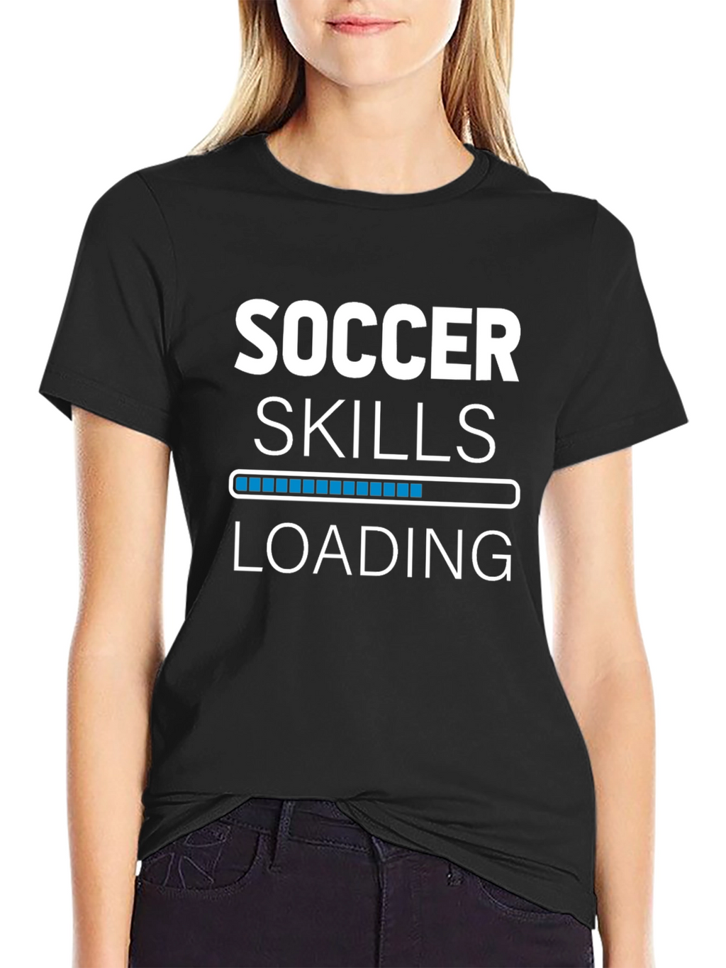 Soccer Skills Loading T-Shirt - Black Graphic Tee