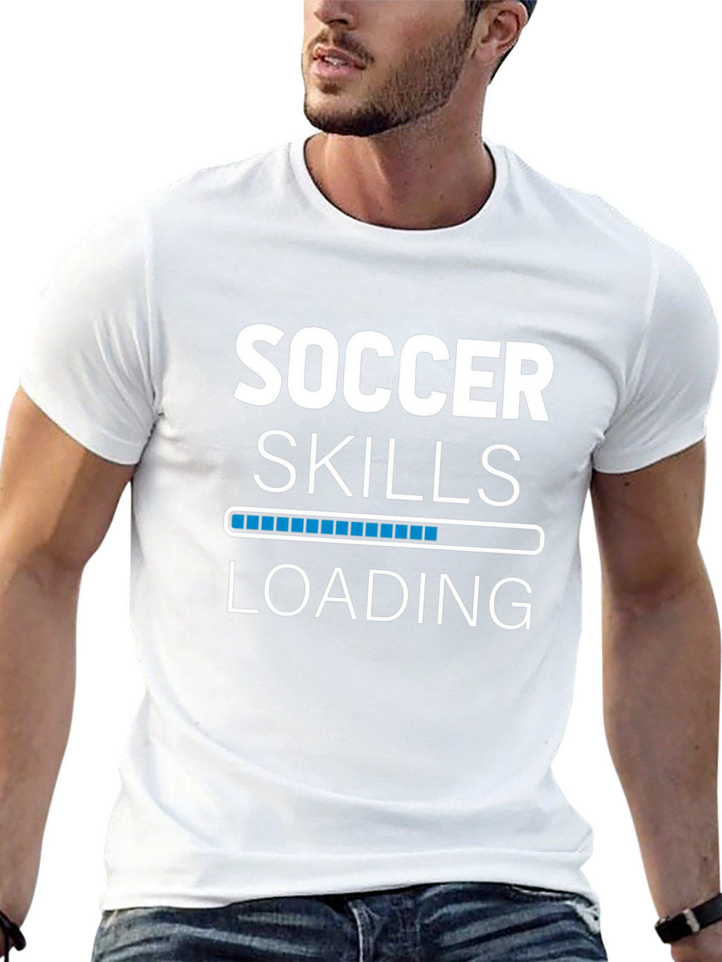 Soccer Skills Loading T-Shirt - Black Graphic Tee