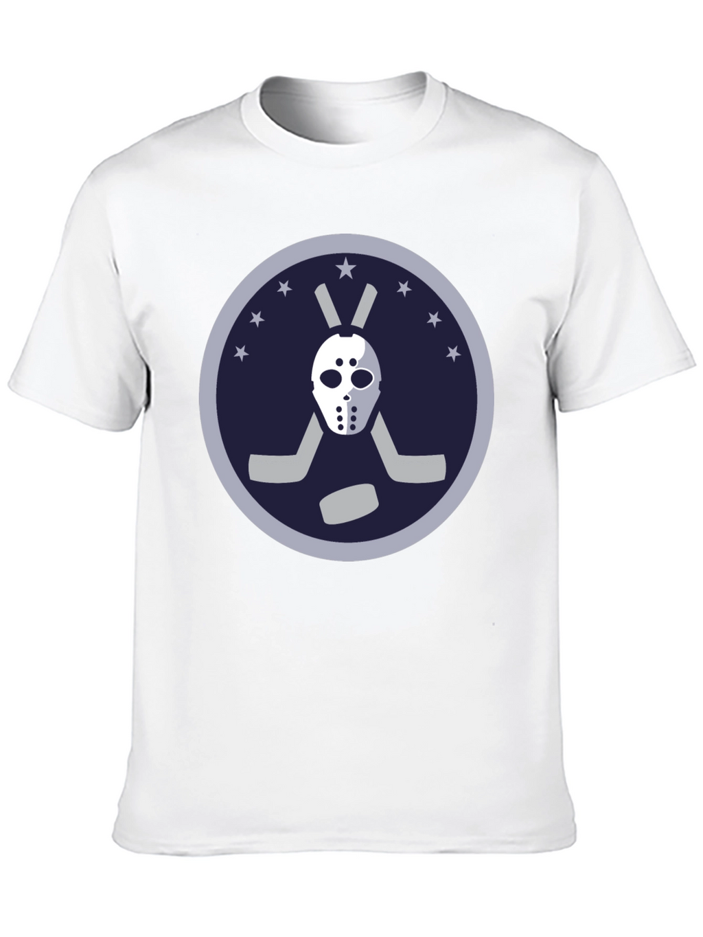 Hockey Mask Graphic Tee - Black Cotton T-Shirt
