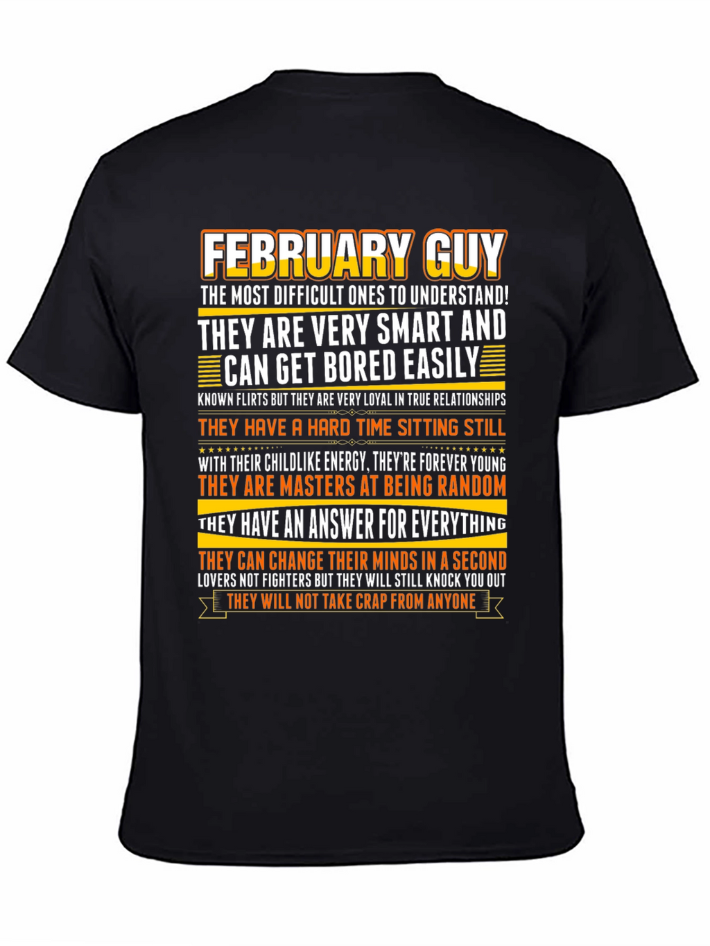 February Guy Zodiac Birthday T-Shirt