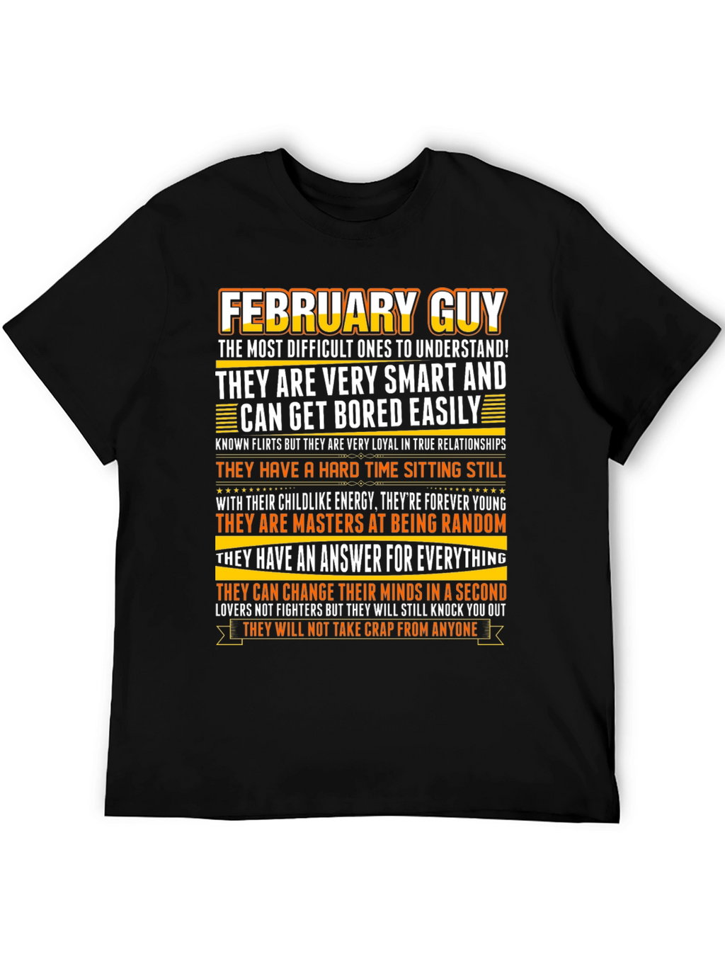 February Guy Zodiac Birthday T-Shirt