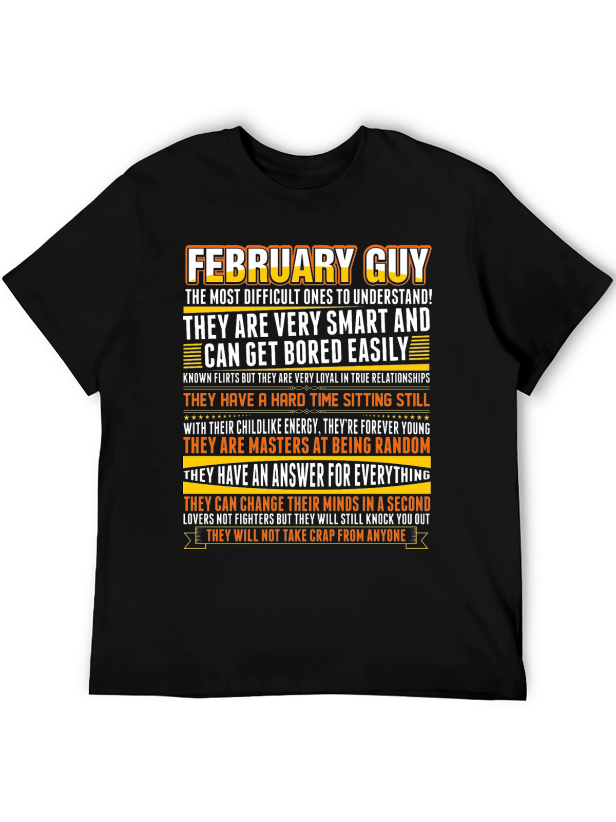 February Guy Zodiac Birthday T-Shirt