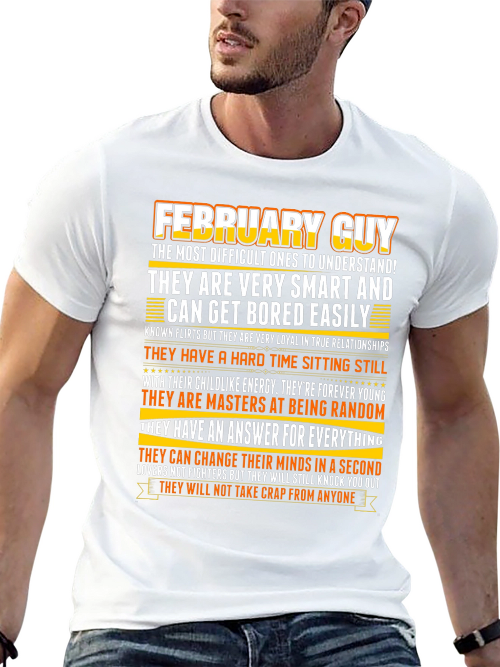 February Guy Zodiac Birthday T-Shirt