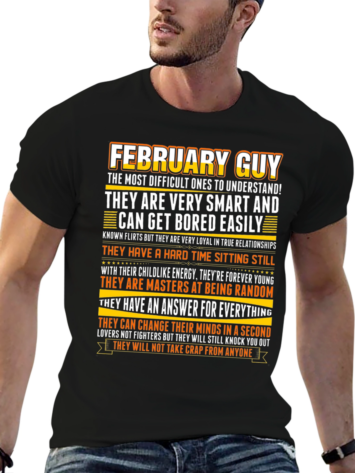 February Guy Zodiac Birthday T-Shirt