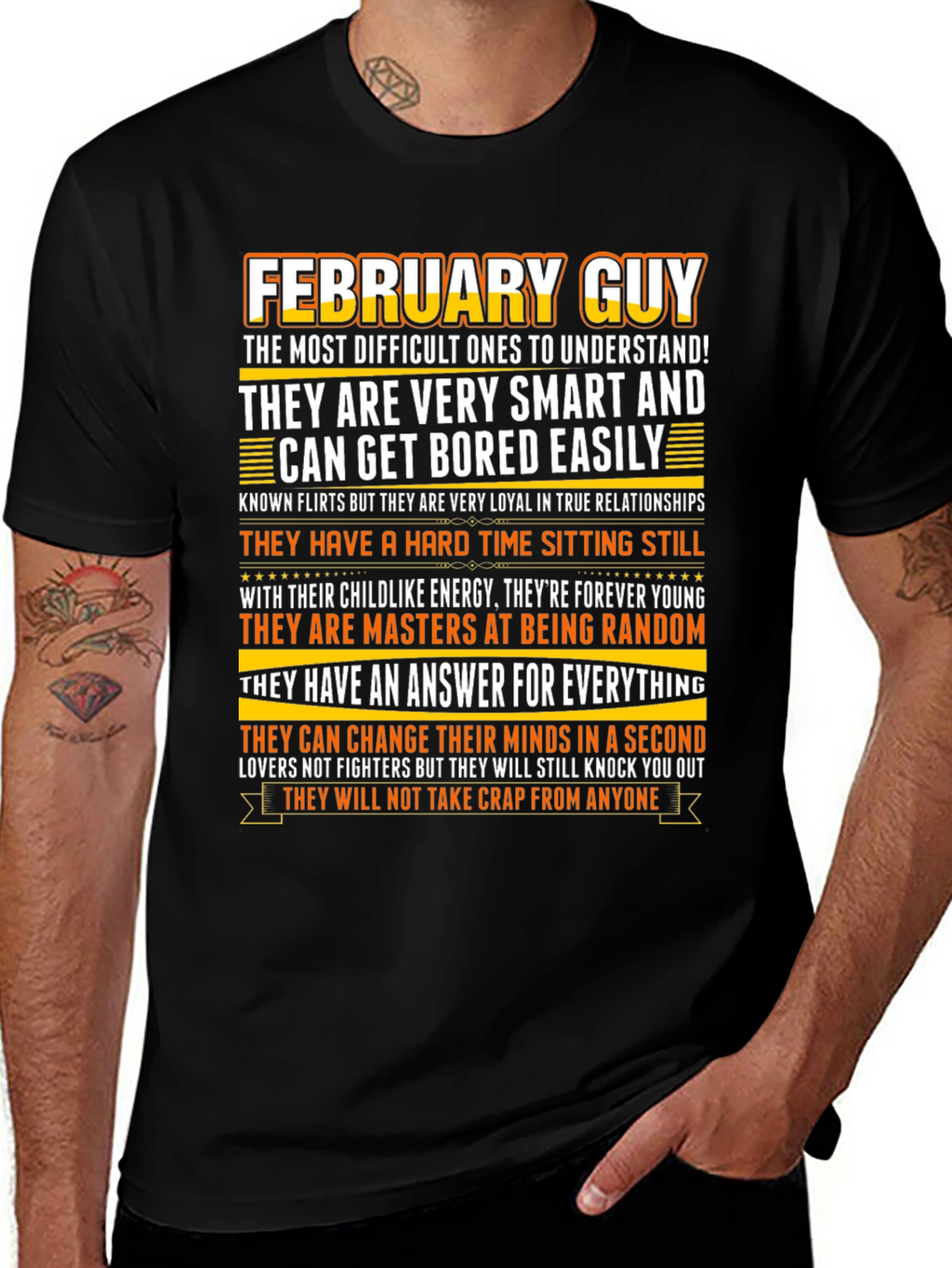 February Guy Zodiac Birthday T-Shirt