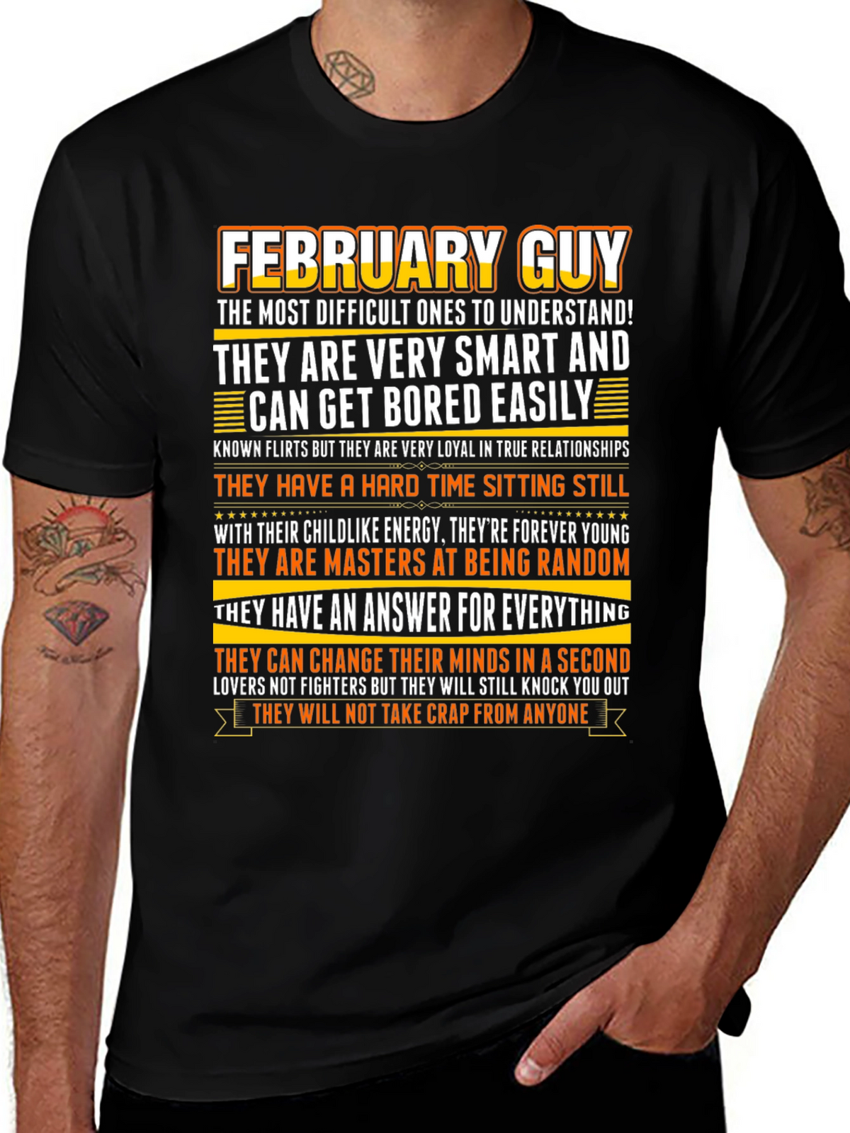 February Guy Zodiac Birthday T-Shirt