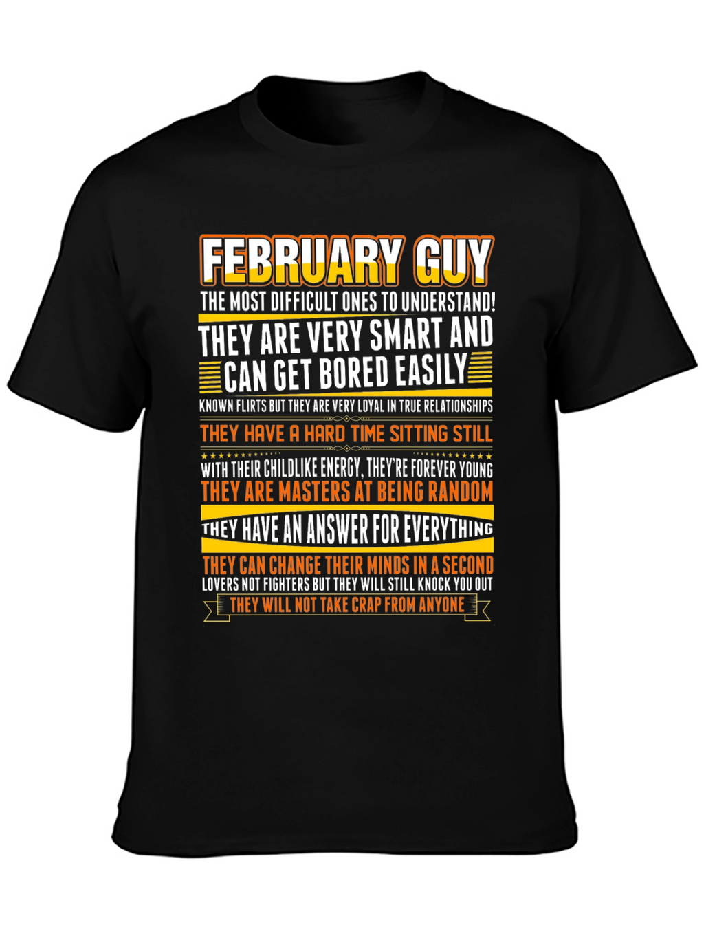 February Guy Zodiac Birthday T-Shirt