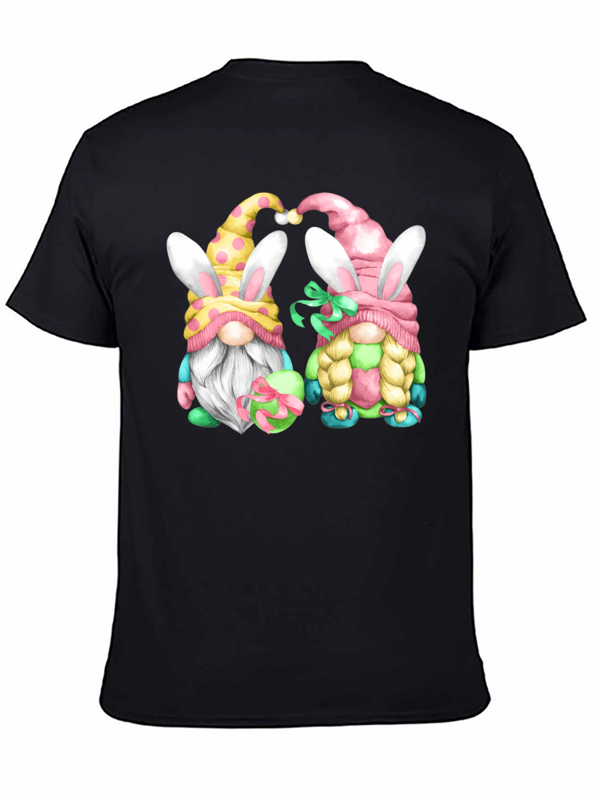 Easter Gnomes Graphic Tee - Black