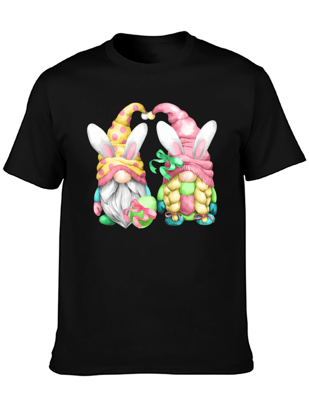Easter Gnomes Graphic Tee - Black