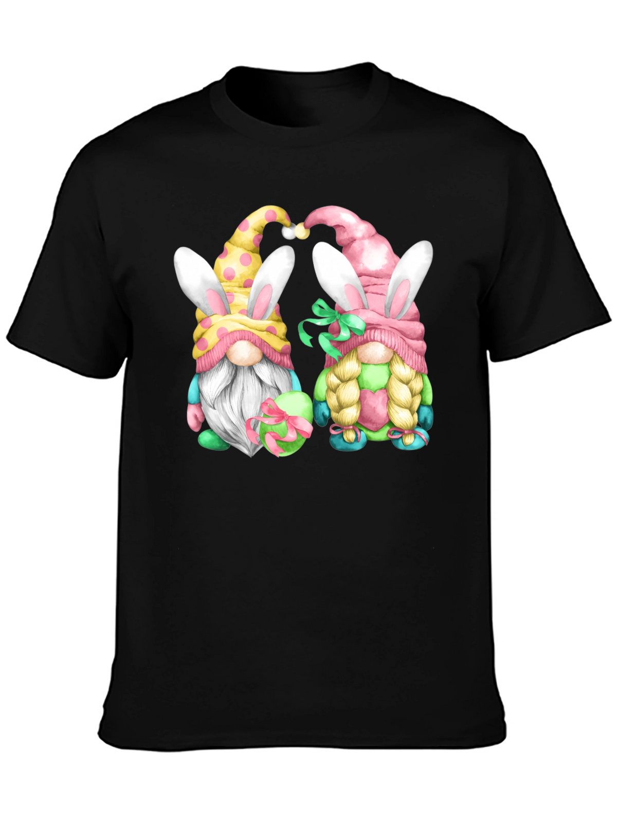 Easter Gnomes Graphic Tee - Black