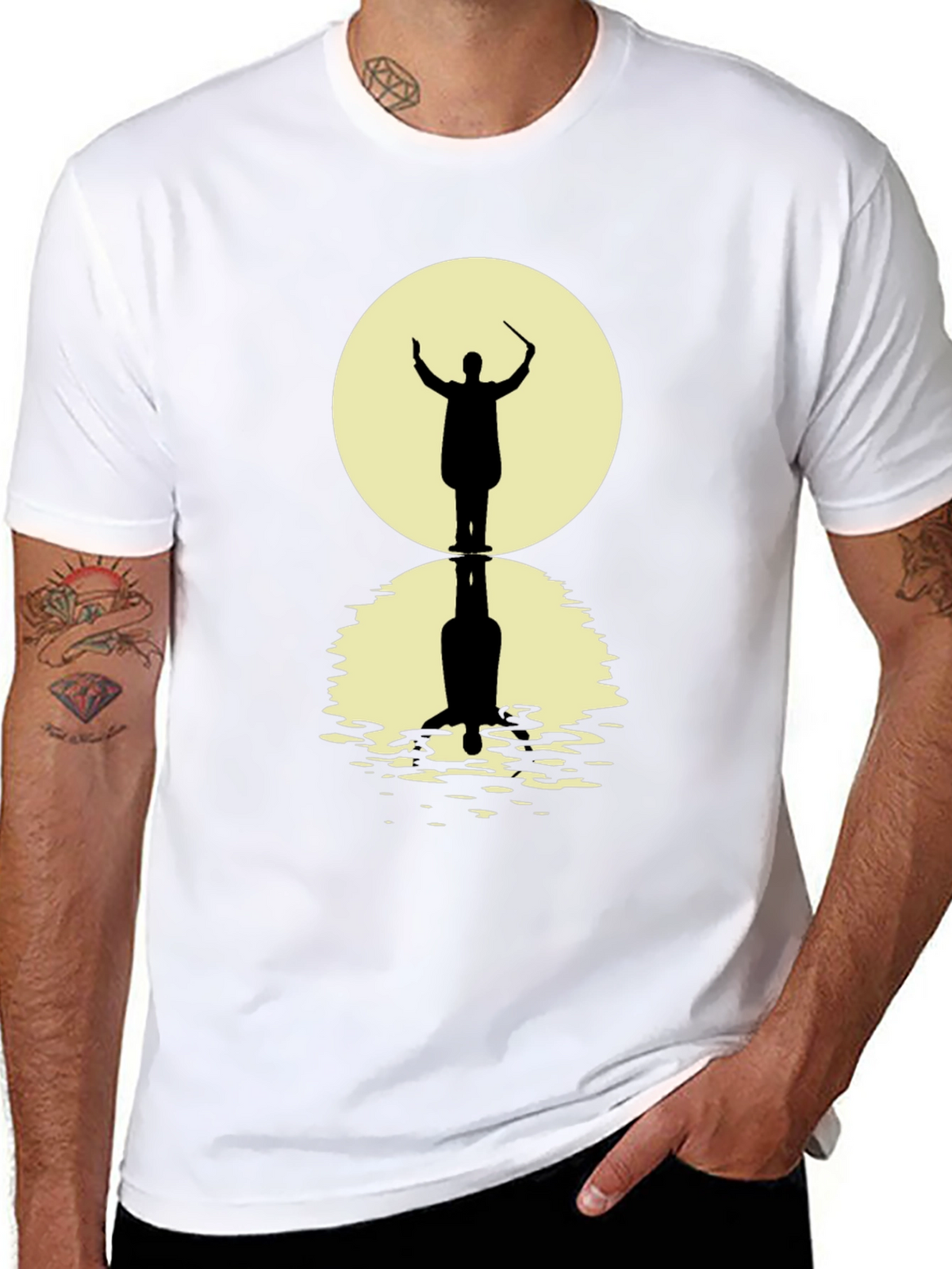 Conductor Silhouette Graphic Tee - Black