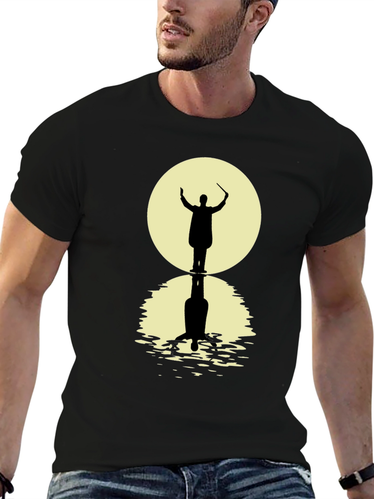 Conductor Silhouette Graphic Tee - Black